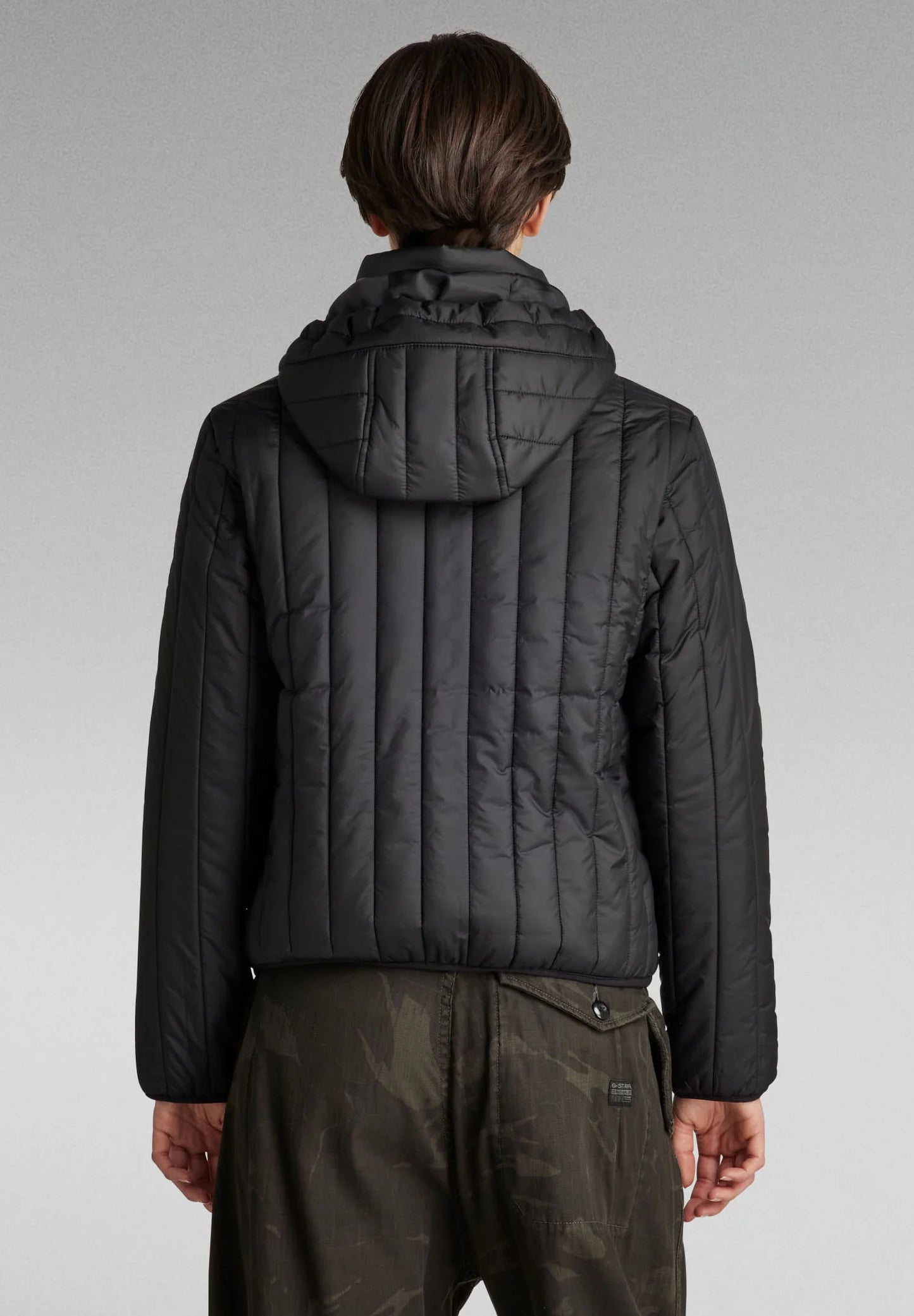 Meefic Vertical Quilted Jacket, Black Women