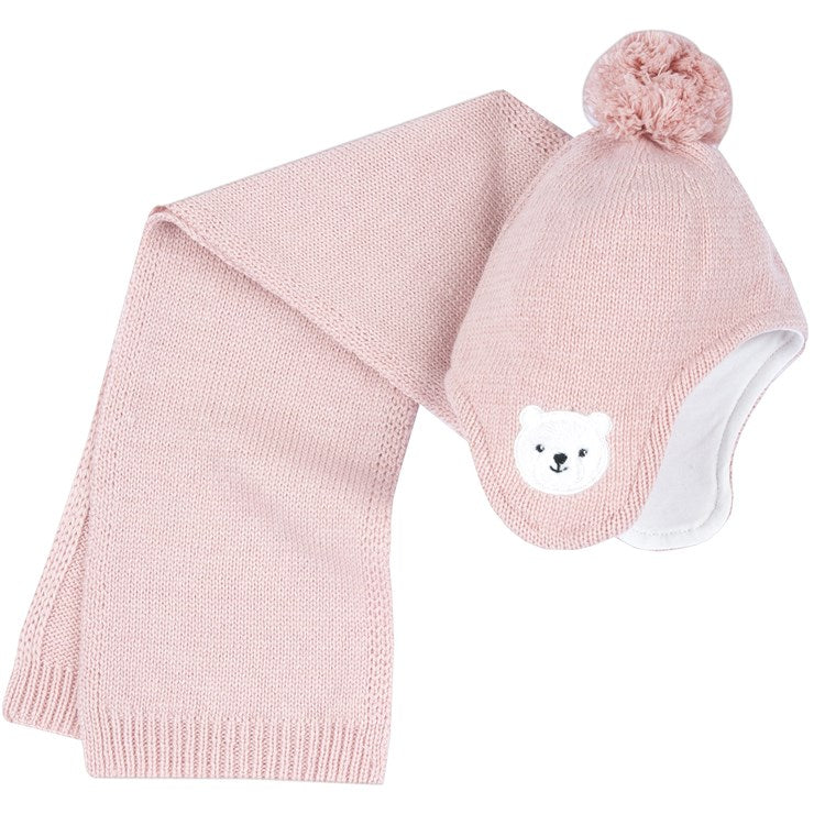 Шал и шапка Chicco Pink