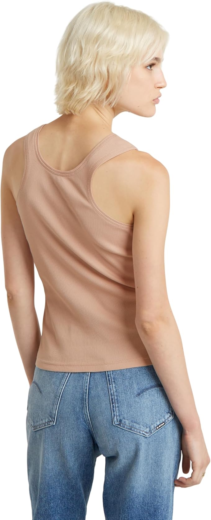 Racerback Ribbed Slim Tank Top Wmn Rugby Tan Women
