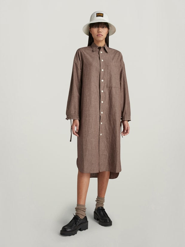 Long Shirt Dress L\S Wmn Chocolat Women