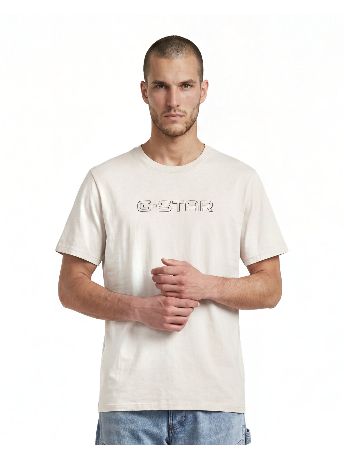 Мъжка тениска G-STAR Slim в бяло, G-Star RAW – снимка 6
