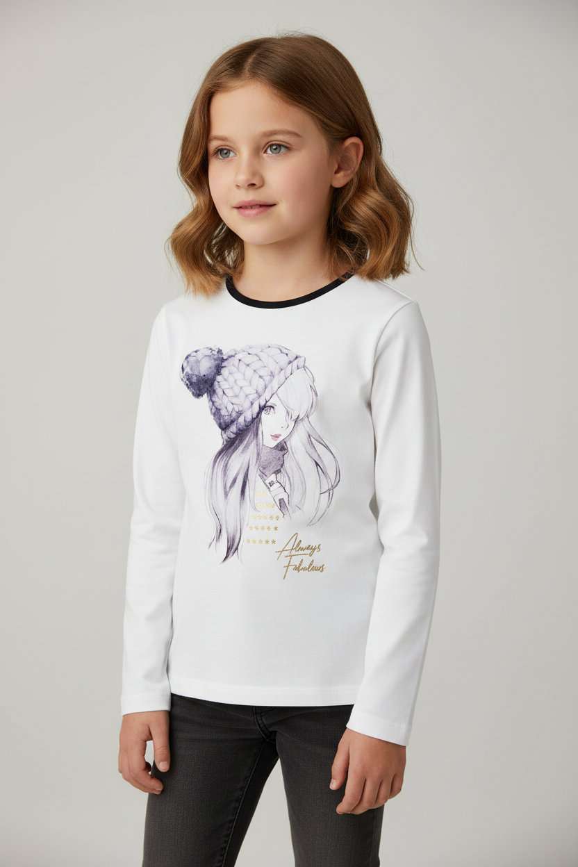 Детска блуза с дълъг ръкав Chicco, Drawing