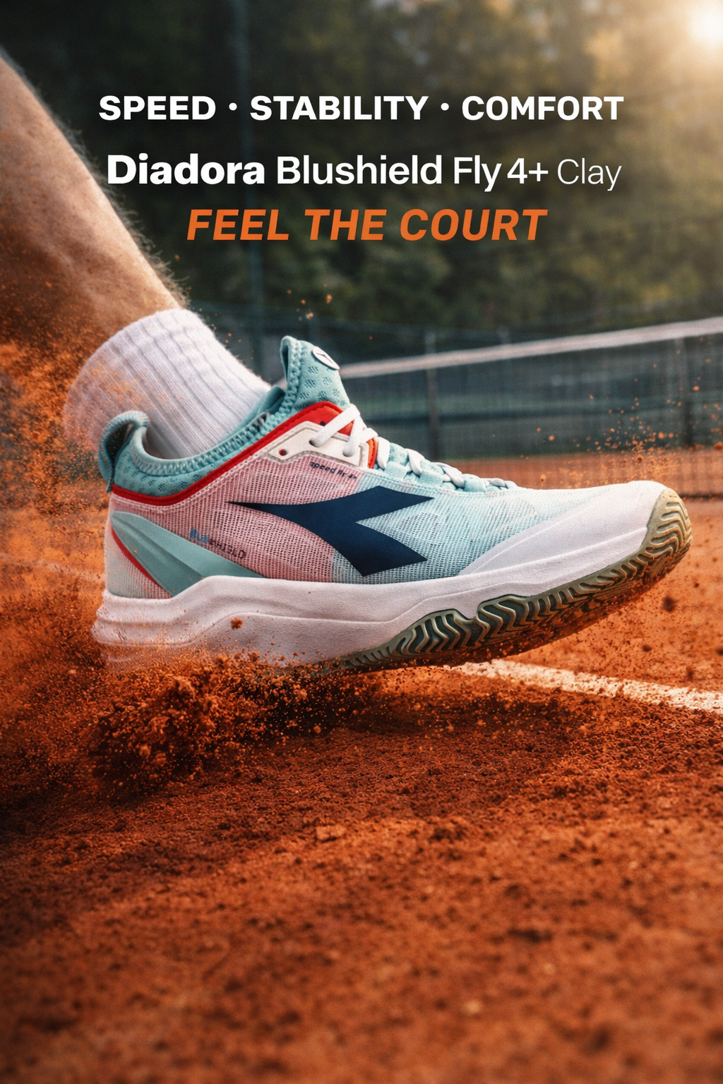 Ревю Diadora Blushield Fly 4+ Clay