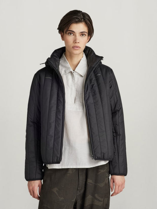 Meefic Vertical Quilted Jacket, Black Women