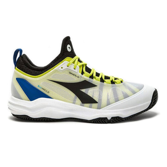 Diadora blueshield shoe green on white background tennis