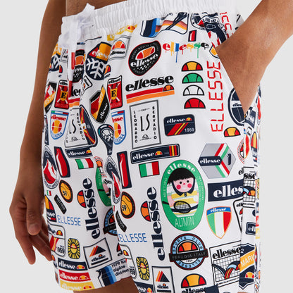 Мъжки бански шорти Ellesse Roulle бели — изглед отпред