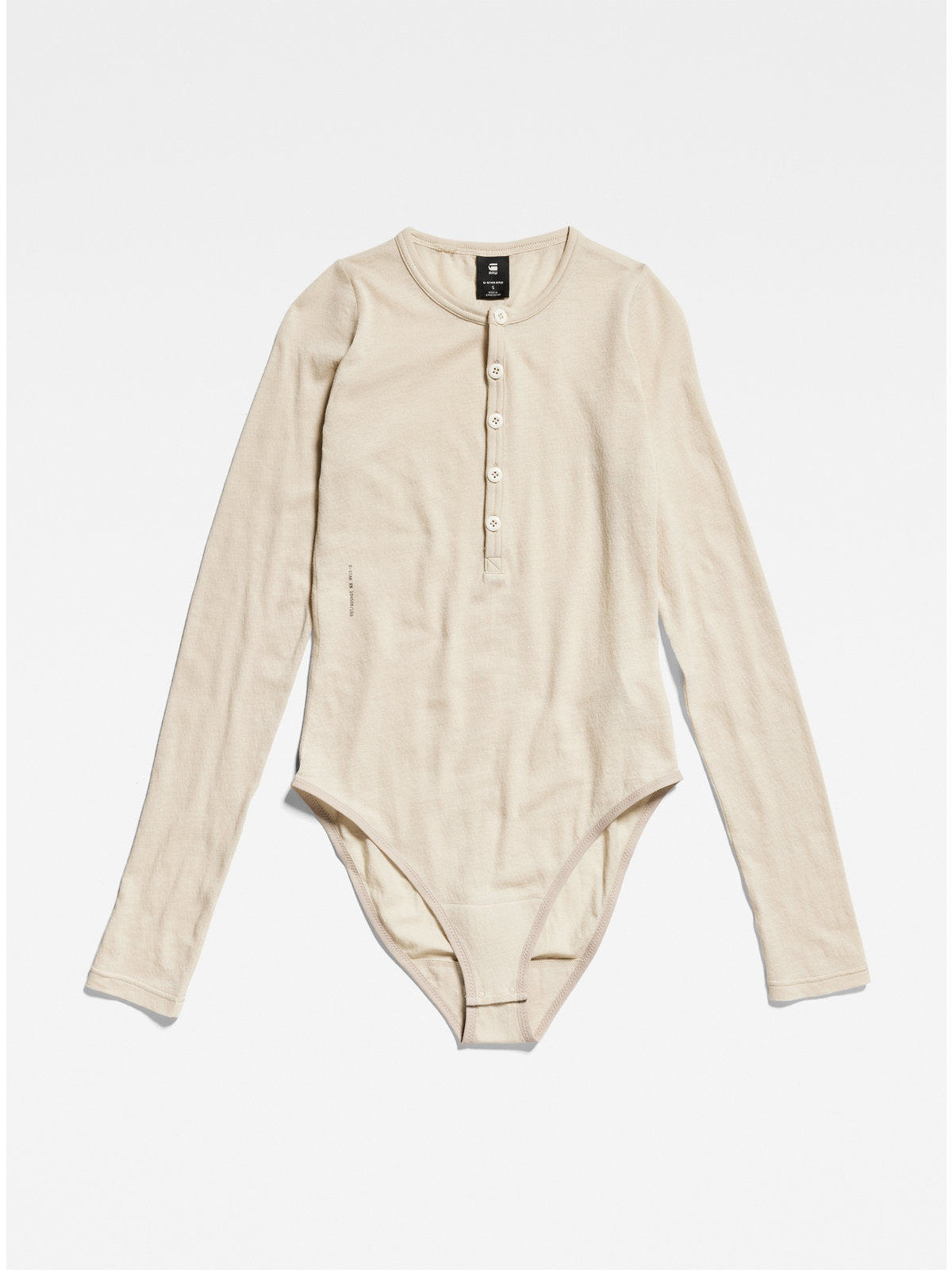 Дамска блуза-боди Henley Slim в бежово, G-Star RAW – снимка 5