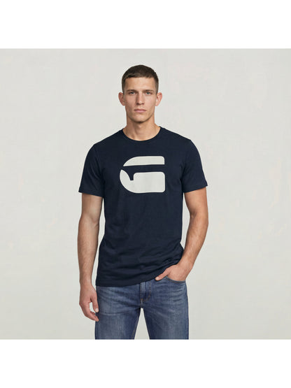Мъжка тениска Logo Slim в тъмносиньо, G-Star RAW – снимка 2