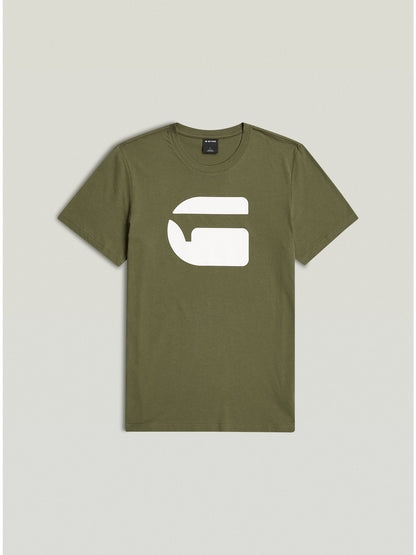 Мъжка тениска Logo Slim в маслиненозелено, G-Star RAW – снимка 3