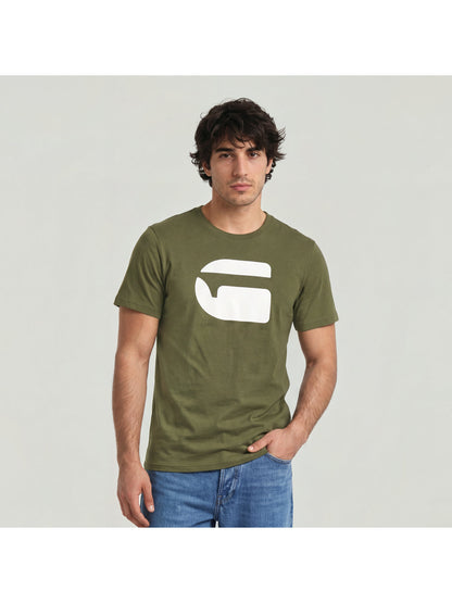Мъжка тениска Logo Slim в маслиненозелено, G-Star RAW – снимка 2