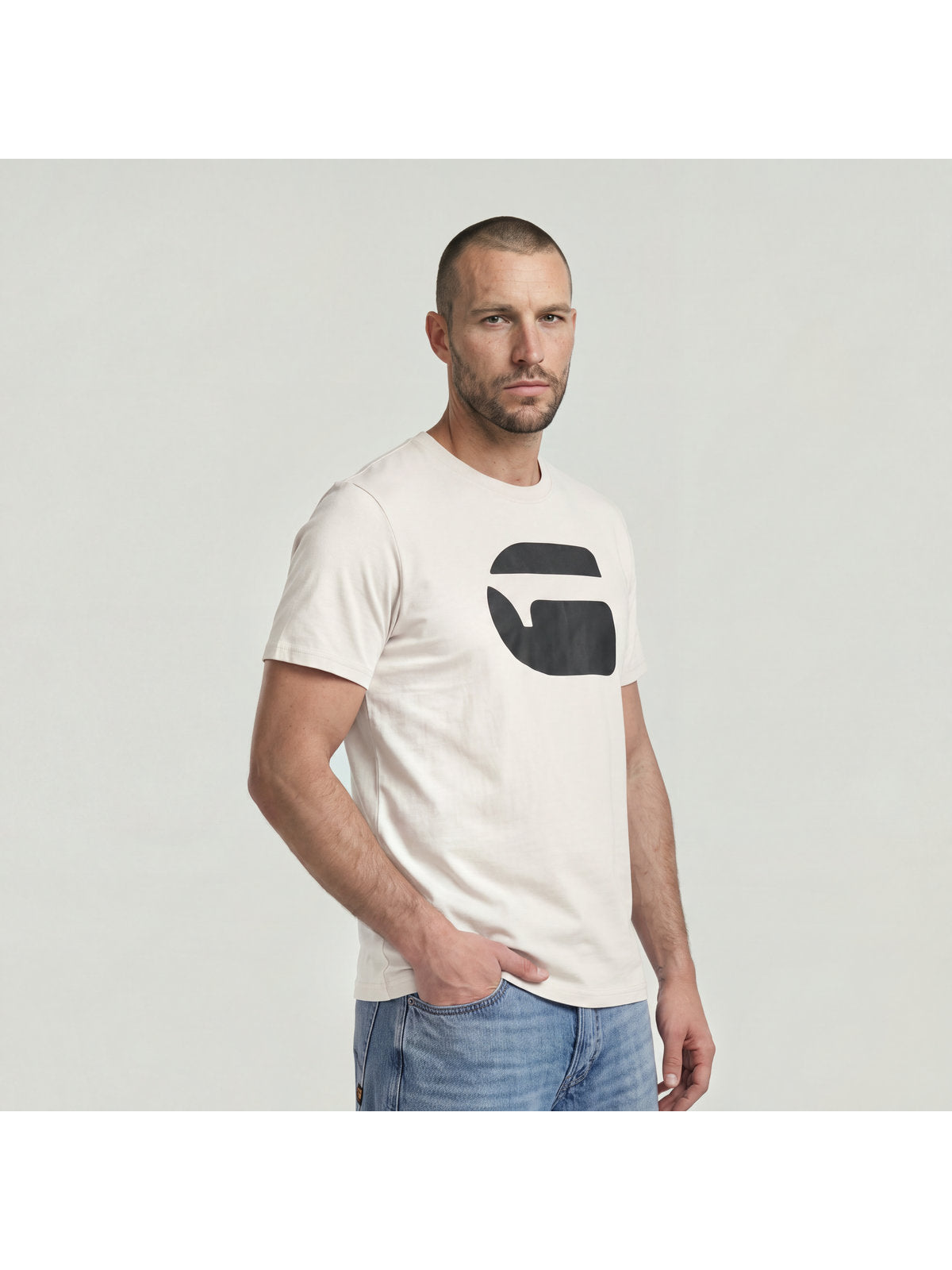 Мъжка тениска Logo Slim в бяло, G-Star RAW – снимка 5