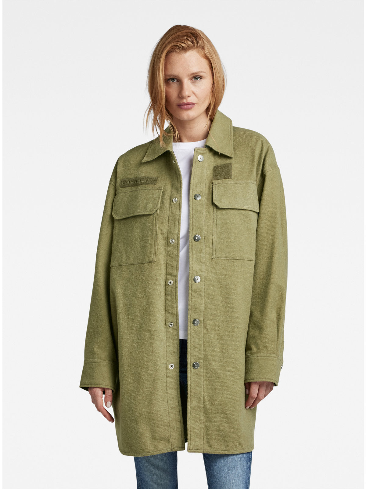 Дамски оувършърт Oversized в маслиненозелено, G-Star RAW – снимка 2