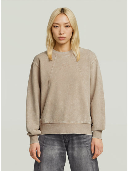 Дамски суитшърт Washed A Line Script в тухленочервено, G-Star RAW – снимка 4