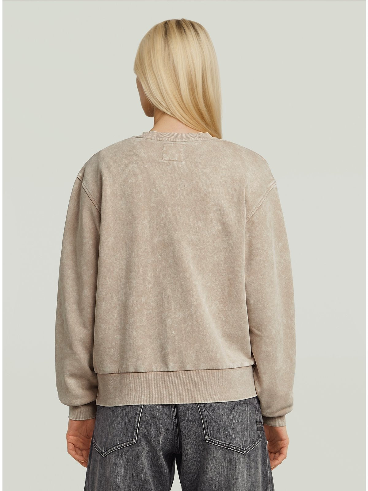 Дамски суитшърт Washed A Line Script в тухленочервено, G-Star RAW – снимка 5