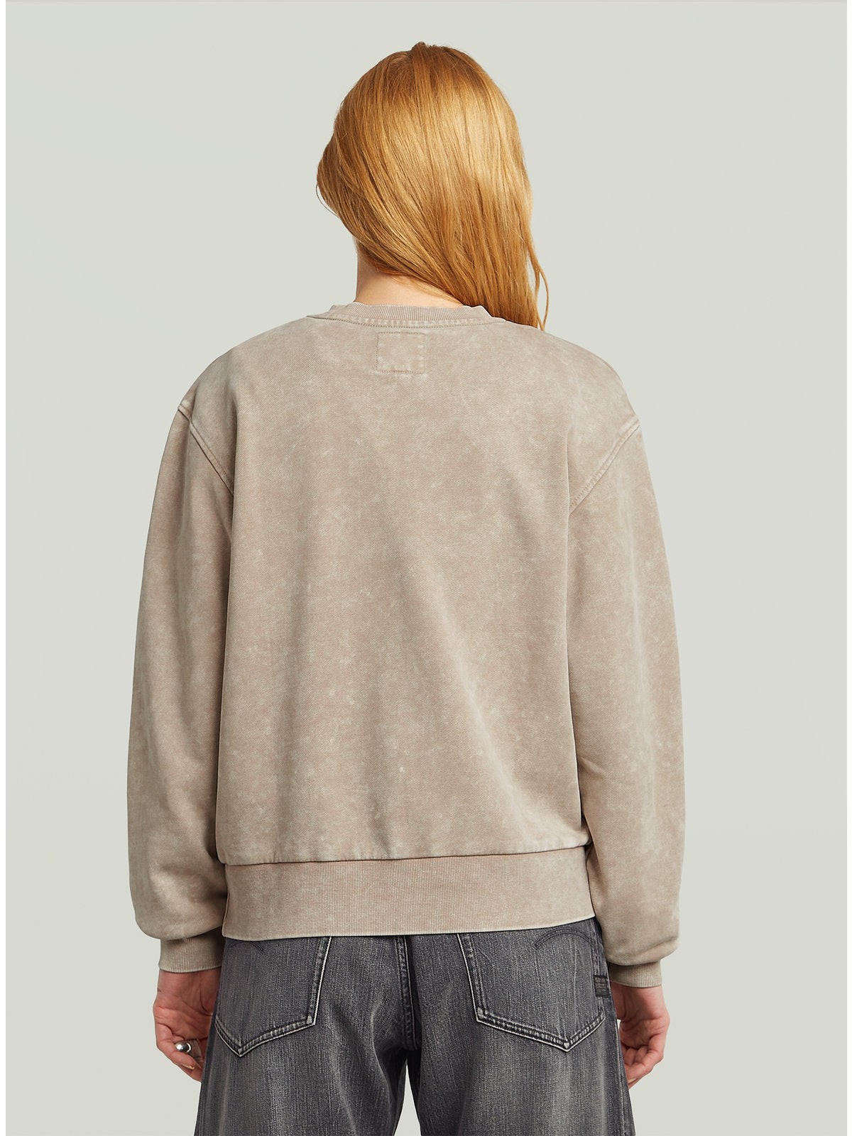 Дамски суитшърт Washed A Line Script в тухленочервено, G-Star RAW – снимка 1