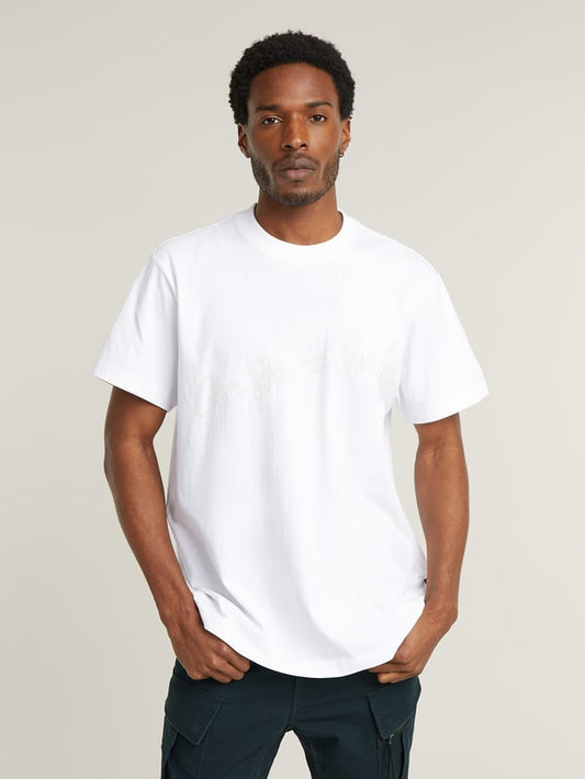 Flock G-Script Loose R T White Men